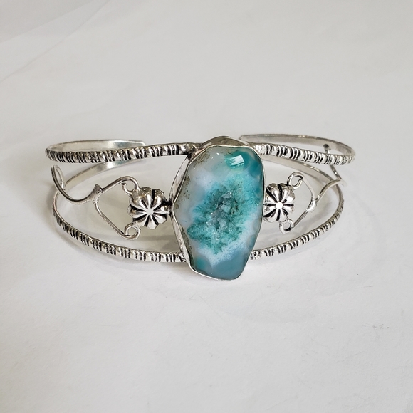 Agate gemstone, 925 silver bracelet - Picture 2 of 15